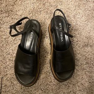 Black platforms from italy